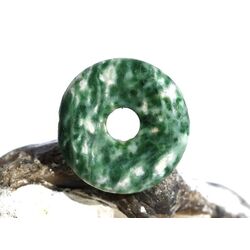 Prasem Afrkanische Jade Donut 25 mm (5,5 mm stark)