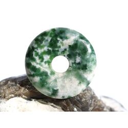 Prasem Afrkanische Jade Donut 25 mm (5,2 mm stark)