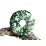 Prasem "Afrikanische Jade" Donut 25 mm (5,2 mm...