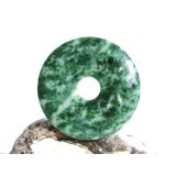 Prasem "Afrikanische Jade" Donut 40 mm (5,5 mm...