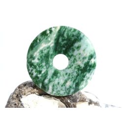 Prasem Afrkanische Jade Donut 40 mm (5,2 mm stark)