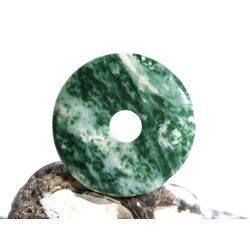 Prasem Afrkanische Jade Donut 40 mm (5,2 mm stark)