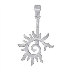 Donuthalter Flammen-Spirale 925iger Silber, matt f�r 30 - 40 mm Donuts