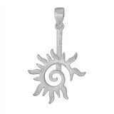 Donuthalter Flammen-Spirale 925iger Silber, matt f�r 30 -...