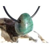 Smaragd Trommelstein gebohrt (Beryll) - Rarität - ca. 1,9 cm x 1,7 cm x 1,5 cm - Sonderpreis wg. Makel -