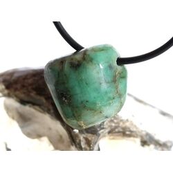 Smaragd Schmuckstein / Trommelstein gebohrt (Beryll) - Rarit�t - ca. 2,3 cm x 2,2 cm x 1,3 cm