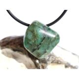 Smaragd Schmuckstein / Trommelstein gebohrt (Beryll) - Rarität - ca. 2,3 cm x 2,2 cm x 1,3 cm