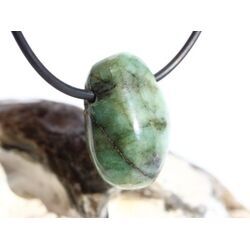Smaragd Trommelstein gebohrt (Beryll) - Rarit�t - ca. 2,5 cm x 1,6 cm x 1,5 cm