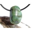 Smaragd Trommelstein gebohrt (Beryll) - Rarität - ca. 2,5 cm x 1,6 cm x 1,5 cm