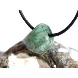 Smaragd Schmuckstein / Trommelstein gebohrt (Beryll) - Rarität - ca. 1,8 cm x 1,5 cm x 1,3 cm
