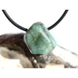 Smaragd Schmuckstein / Trommelstein gebohrt (Beryll) - Rarität - ca. 1,8 cm x 1,5 cm x 1,3 cm