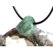 Smaragd Schmuckstein / Trommelstein gebohrt (Beryll) - Rarität - ca. 1,8 cm x 1,5 cm x 1,3 cm