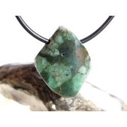 Smaragd Schmuckstein gebohrt (Beryll) - Rarit�t - ca. 2,6 cm x 2,1 cm x 1,6 cm