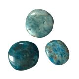Apatit blau (stab.) Scheibensteine - ca. 2,9 - 3,4 cm / ca. 15-19 g/St