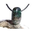 Apatit blau natur Trommelstein / Schmuckstein gebohrt - ca. 2,4 cm x 1,5 cm x 0,7 cm
