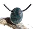 Apatit blau natur Trommelstein / Schmuckstein gebohrt - ca. 2,1 cm x 1,6 cm x 1,1 cm