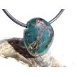 Apatit blau natur Trommelstein gebohrt - ca. 1,9 cm x 1,7 cm x 0,7 cm