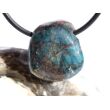 Apatit blau natur Trommelstein gebohrt - ca. 2,1 cm x 1,9 cm x 0,9 cm