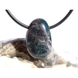 Apatit blau natur Schmuckstein Cabochon / Trommelstein gebohrt - ca. 2,1 cm x 1,5 cm x 0,8 cm