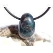 Apatit blau natur Schmuckstein Cabochon / Trommelstein gebohrt - ca. 2,1 cm x 1,5 cm x 0,8 cm