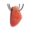 Chalcedon rot (Blutchalcedon) XXXL Schmuckstein / Scheibenstein gebohrt - AA-Sonderqualität - Rarität - Handarbeit - ca. 5,8 cm x 3 cm x 0,7 cm
