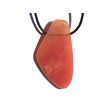 Chalcedon rot (Blutchalcedon) XXXL Schmuckstein / Scheibenstein gebohrt - AA-Sonderqualität - Rarität - Handarbeit - ca. 5,8 cm x 3 cm x 0,7 cm