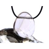 Rauchquarz hell XL Trommelstein gebohrt -...