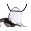 Rauchquarz hell XL Trommelstein gebohrt - AA-Sonderqualität - ca. 3,5 cm x 3 cm x 1,6 cm (GKS)