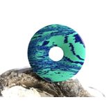 Azurit-Malachit (rek.) Donut Edelstein 25 mm (2,2 mm stark)