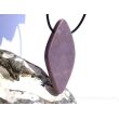 Lavendel-Jade (Jadeit) XXXL Schmuckstein / Scheibenstein gebohrt - Sonderqualität - Handarbeit - ca. 5,9 cm x 2,8 cm x 0,6 cm (Lavendeljade)