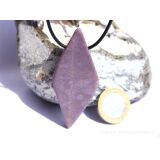 Lavendel-Jade (Jadeit) XXXL Schmuckstein / Scheibenstein gebohrt - Sonderqualität - Handarbeit - ca. 6,4 cm x 2,8 cm x 0,6 cm (Lavendeljade)