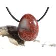 Porzellanit (Blumenjaspis) Trommelstein gebohrt - Sonderqualität - ca. 2,7 cm x 2 cm x 1,2 cm