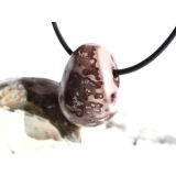 Porzellanit (Blumenjaspis) Trommelstein gebohrt - Sonderqualität - ca. 2,5 cm x 2 cm x 1,4 cm
