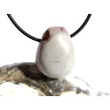 Porzellanit (Blumenjaspis) Trommelstein gebohrt - Sonderqualität - ca. 2,5 cm x 2 cm x 1,4 cm