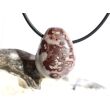 Porzellanit (Blumenjaspis) Trommelstein gebohrt - Sonderqualität - ca. 2,5 cm x 2 cm x 1,4 cm
