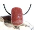 Aventurin rot (Himbeerquarz / Piemonit-Quarzit) Trommelstein gebohrt - Sonderqualität - ca. 2,6 cm x 2,9 cm x 1,8 cm