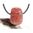 Aventurin rot (Himbeerquarz / Piemonit-Quarzit) Trommelstein gebohrt - Sonderqualität - ca. 2,6 cm x 2,9 cm x 1,8 cm
