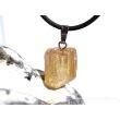 Topas Imperial (Goldtopas) Kristall natur mit Spitze - Anhänger Silberöse Schmuckdose - Rarität - AA-Sonderqualität - ca. 2,7 cm x 1 cm x 0,9 cm
