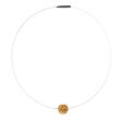 Kunststoffreifen / Halsreif mit Drehverschluss - transparent - 1 dickere Kordel (1 mm) - ca. 42 cm -