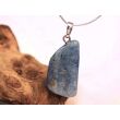 Disthen blau Silberschimmer Schmuckstein / Trommelstein Anhänger Silberöse Schmuckdose (Cyanit / Kyanit) - Sonderqualität - ca. 4 cm x 1,7 cm x 0,9 cm