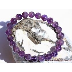 Amethyst dunkel Armband / Kugelarmband - Kugeln 8 mm - ca. 18-19 cm