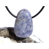 Cordierit (Iolith) Trommelstein / Scheibenstein gebohrt -...