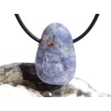 Cordierit (Iolith) Trommelstein / Scheibenstein gebohrt - ca. 2,8 cm x 1,9 cm x 1,1 cm