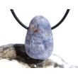 Cordierit (Iolith) Trommelstein / Scheibenstein gebohrt - ca. 2,8 cm x 1,9 cm x 1,1 cm