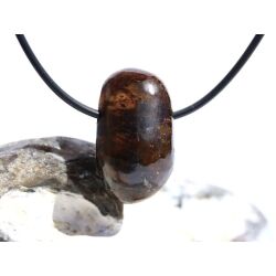 Turmalin braun (Dravit) Trommelstein gebohrt - Sonderqualität - ca. 3 cm x 1,7 cm x 1,6 cm