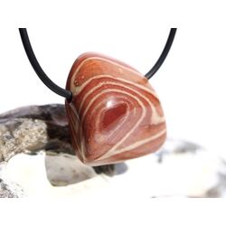 Dr. Liesegang Stein (Aztekenstein / Meta-Rhyolith) Trommelstein gebohrt - Sonderqualitt - ca. 2,8 cm x 2,5 cm x 1,8 cm (GKS)