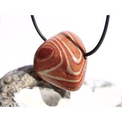 Dr. Liesegang Stein (Aztekenstein / Meta-Rhyolith) Trommelstein gebohrt - Sonderqualitt - ca. 2,8 cm x 2,5 cm x 1,8 cm (GKS)
