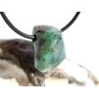 Smaragd Trommelstein gebohrt (Beryll) - Rarität - ca. 2,1 cm x 2 cm x 1,5 cm - Sonderpreis wg. Makel -