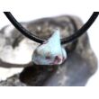 Larimar Trommelstein gebohrt (Pektolith blau) - Rarität - ca. 1,5 cm x 1,7 cm x 1,3 cm