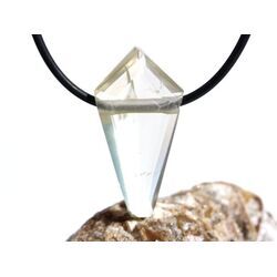 Limonen Citrin (Limoncitrin / Limonenquarz) Schmuckstein facettiert gebohrt - Sonderqualit�t - Handarbeit - ca. 3,3 cm x 1,7 cm x 0,9 cm